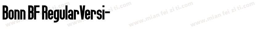 Bonn BF RegularVersi字体转换
